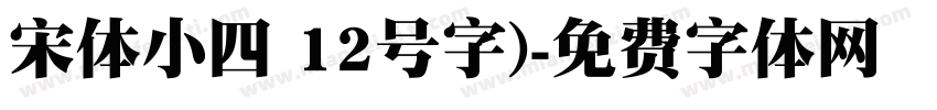 宋体小四 12号字)字体转换